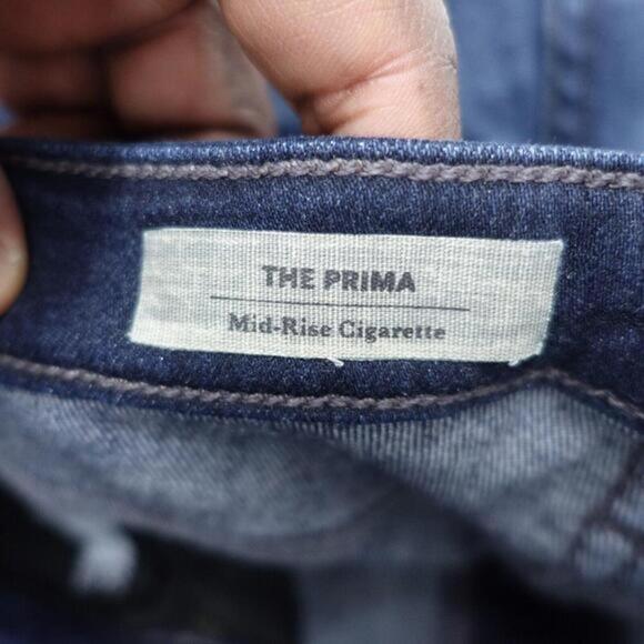 AG Adriano Goldschmied Jeans Women's 25 Blue Denim Mid-Rise Cigarette‎ Zip Fly - Picture 6 of 9